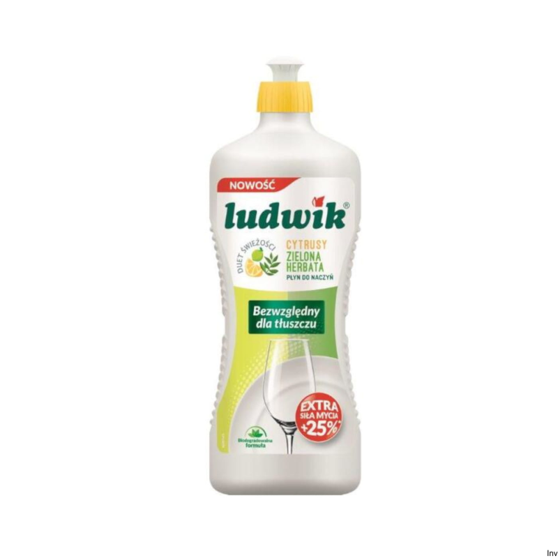 LUDWIK Płyn do mycia naczyń 450g Cytryna i Zielona herbata