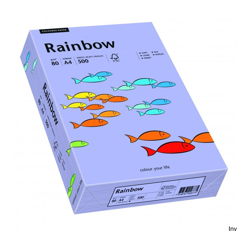 Papier ksero kolorowy Rainbow fioletowy A4 80 g/m, 500 arkuszy