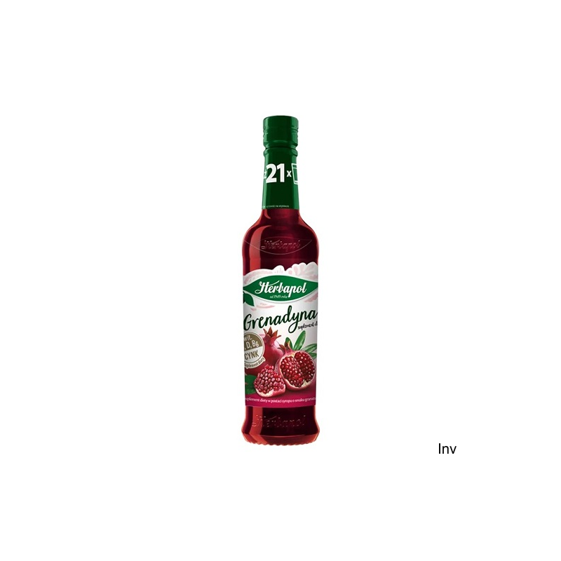 Herbapol Syrop Owocowa Spiżarnia Grenadyna 420 ml - Suplement diety z witaminami C, B6, D i cynkiem