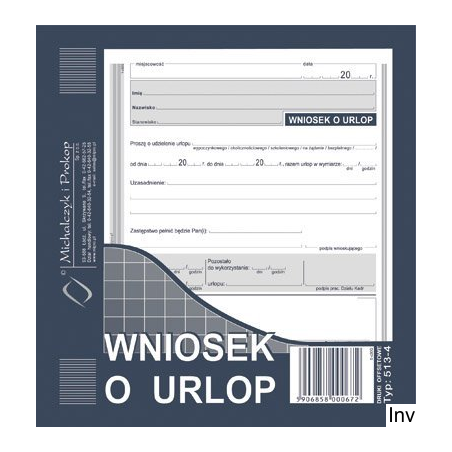Wniosek o udzielenie urlopu 2/3 A5 Michalczyk i Prokop