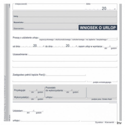 Wniosek o udzielenie urlopu 2/3 A5 Michalczyk i Prokop