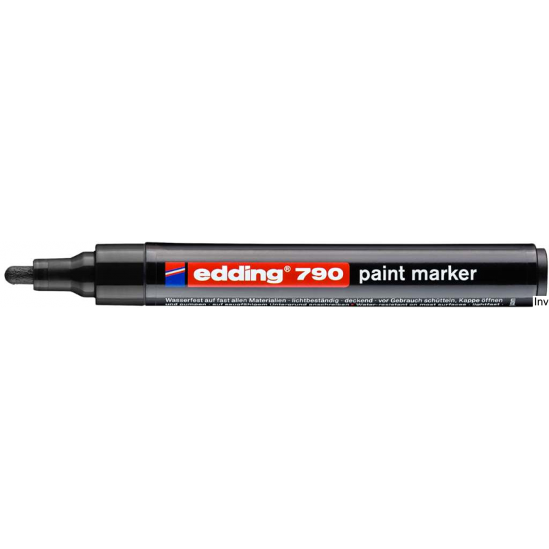 Edding Marker 790 czarny 2-4mm do trwałego pisania na różnych powierzchniach