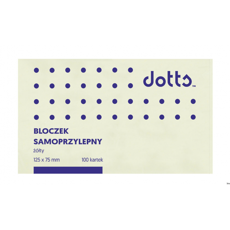 Bloczek samoprzylepny Dotts 75x125 mm żółty 100 kartek