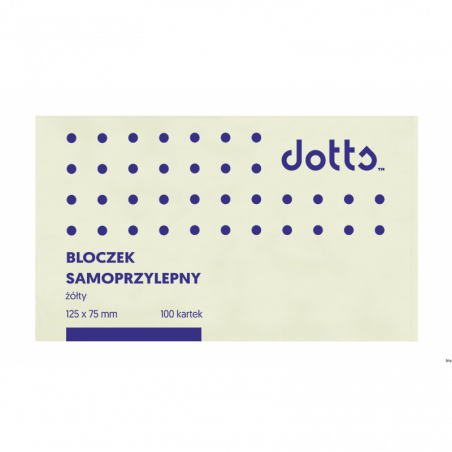 Bloczek samoprzylepny Dotts 75x125 mm żółty 100 kartek
