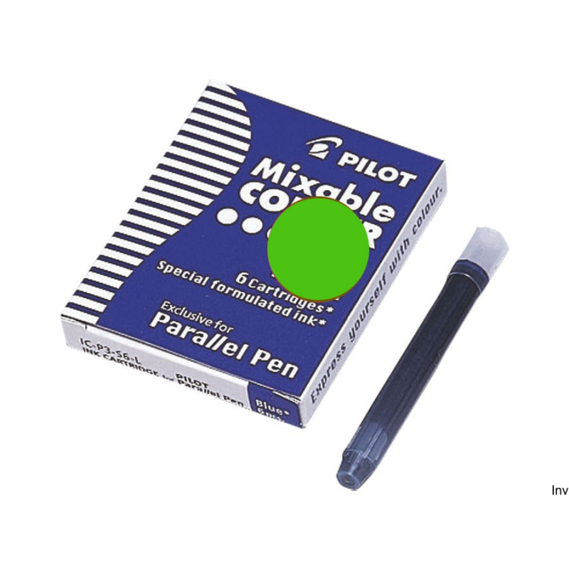 Naboje do pióra Pilot IC-P3-S6-G zielone 6 sztuk do kaligrafii