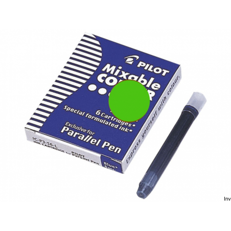 Naboje do pióra Pilot IC-P3-S6-G zielone 6 sztuk do kaligrafii