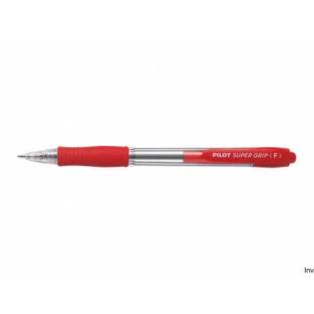 Długopis olejowy Pilot Super Grip czerwony 0,21 mm z wymiennym wkładem