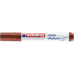 Edding Marker do tkanin brązowy 3 mm okrągła końcówka 4500/007/BR
