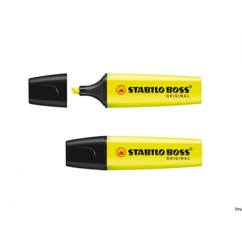Zakreślacz STABILO BOSS żółty 70/24 fluorescencyjny, napełnialny, 10 sztuk