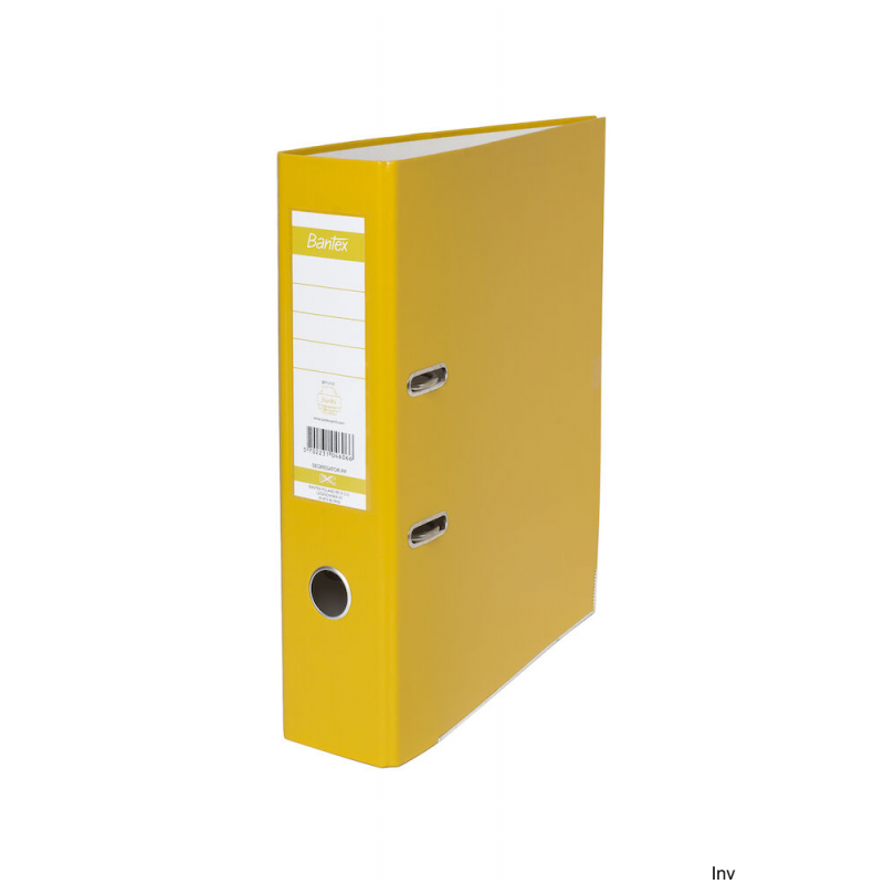 Segregator A4 80mm XXL żółty Bantex 100551786 z mechanizmem, ekologiczny, oklejany folią PP