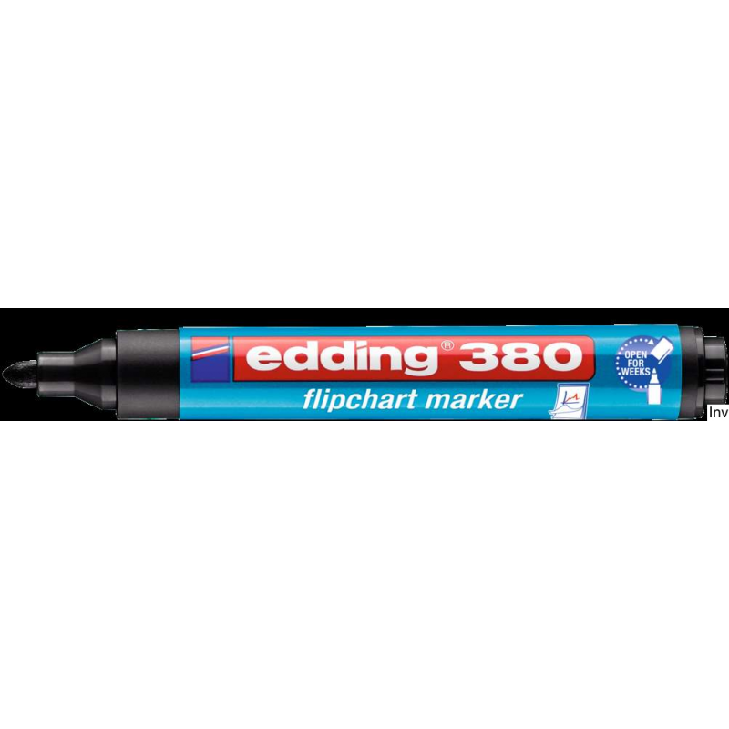 Edding Marker do flipchartów czarny 1,5-3 mm z tuszem na bazie wody 380/001