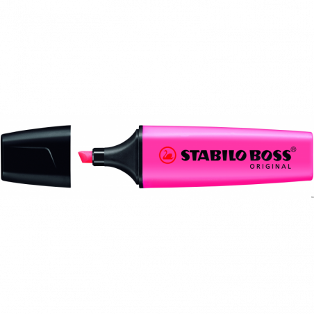 Zakreślacz STABILO BOSS różowy 70/56, fluorescencyjny, napełniany, opakowanie 10 sztuk