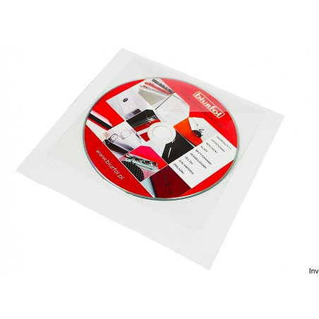 Kieszeń samoprzylepna na CD z klapką Biurfol KS-02-02 (10 sztuk)