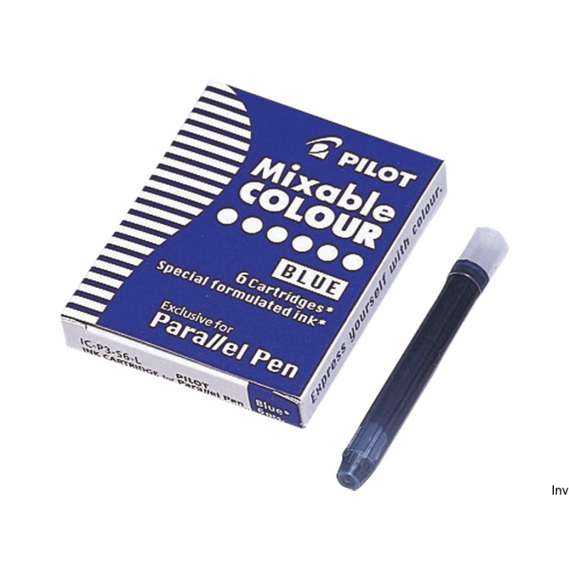 Naboje niebieskie do pióra kaligraficznego Pilot, 6 sztuk