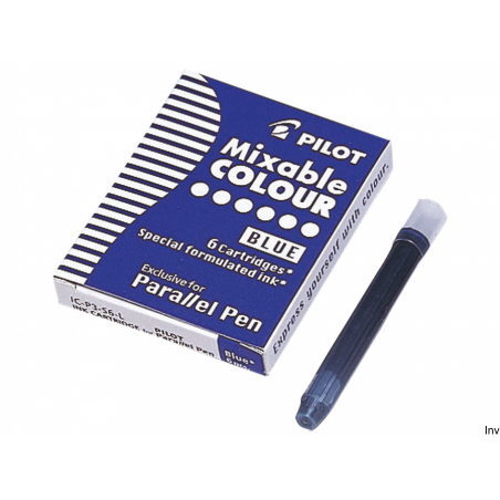 Naboje niebieskie do pióra kaligraficznego Pilot, 6 sztuk