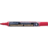 Marker permanentny PENTEL MAXIFLO NLF60 czerwony ścięty z tłoczkiem, grubość końcówki 2,0-4,5 mm, długość linii 1100 m