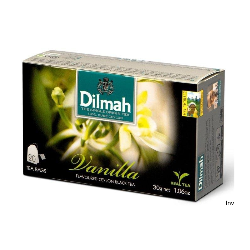 Herbata czarna DILMAH aromat wanilii 20 saszetek 1,5g
