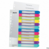 Przekładki plastikowe Leitz WOW 1-12 A4+ do zadruku, transparentne, 0,3 mm, 11 otworów
