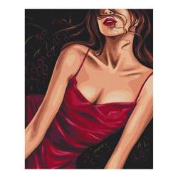 Malowanie po numerach BRUSHME, 40x50 cm, uwodzicielska czerwień, 1 szt., w pudełku