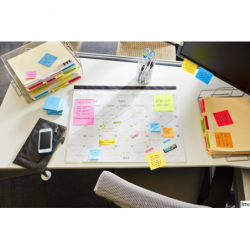 Post-It 3M Bloczek samoprzylepny Super Sticky 76x76mm, Zestaw 12x90 kart, Neonowe 654