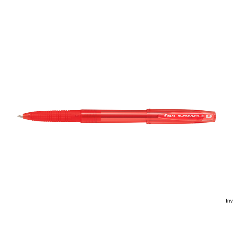Długopis olejowy Pilot Super Grip czerwony z wentylowaną skuwką, grubość linii 0,22 mm, długość pisania 1500 m