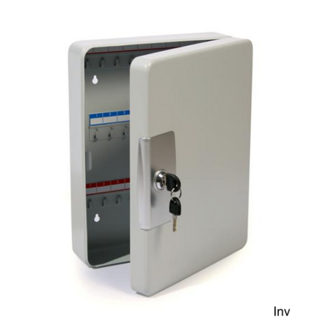 Szafka na klucze Argo HF300C-52K, metalowa, szara, 52 miejsca, z zamkiem i 60 zawieszkami, wymiary 300x230x78 mm