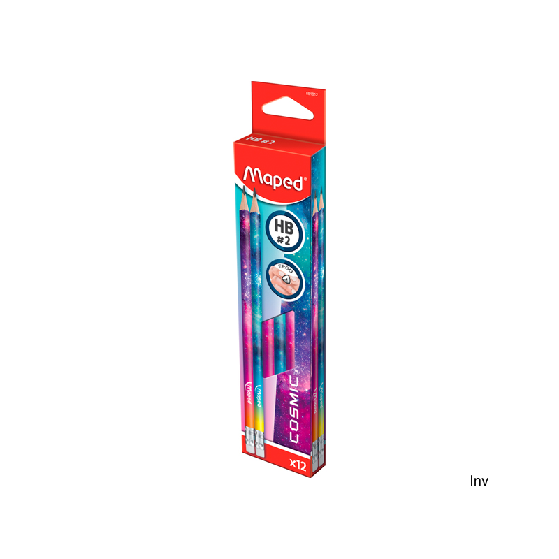Ołówek z gumką HB COSMIC 851812 MAPED - 1