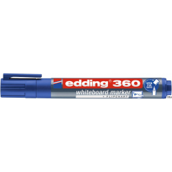 Marker Edding 360 suchościeralny niebieski z okrągłą końcówką do tablic