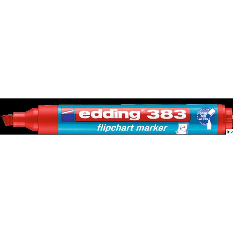 Marker Edding do flipchartów ścięty 1-5 mm czerwony