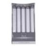 Świeca stołowa prosta DONAU HOME, lakierowana, 20x170 mm, 10 szt., srebrna