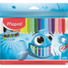 Flamastry Maped Color'Peps Ocean 18 kolorów w etui, zmywalne, grubość końcówki 2 mm
