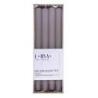 Świeca stołowa długa ryflowana DONAU HOME, 25x300 mm, 4 szt., szaro-popielata