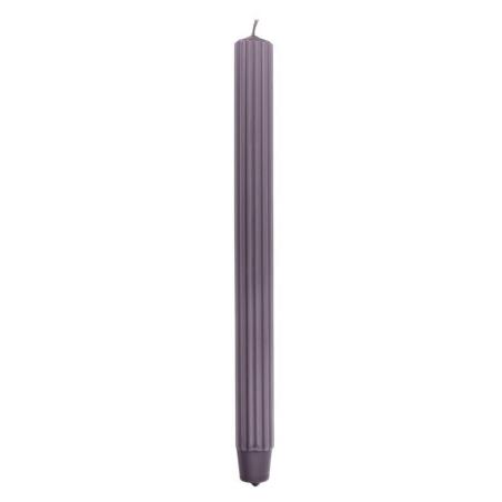 Świeca stołowa długa ryflowana DONAU HOME, 25x300 mm, 4 szt., jeżyna