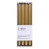 Świeca stołowa długa ryflowana DONAU HOME, lakierowana, 25x300 mm, 4 szt., złota