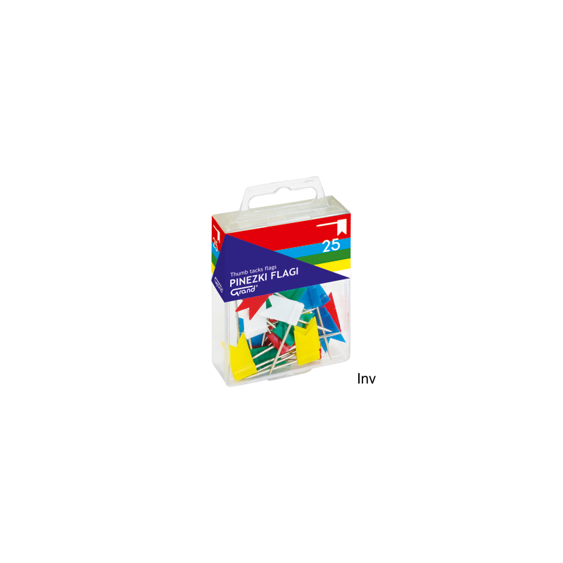Pinezka flaga mix kolor 25 sztuk Grand 110-1001