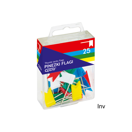 Pinezka flaga mix kolor 25 sztuk Grand 110-1001