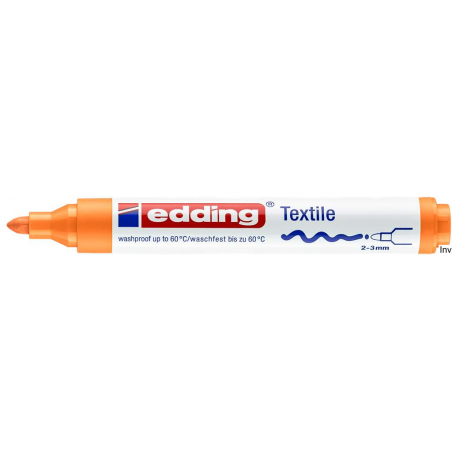Marker do tkanin Edding 4500 jasny pomarańczowy 3 mm