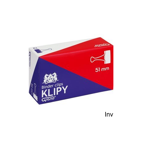 Klips do papieru czarny 51 mm 12 sztuk Grand