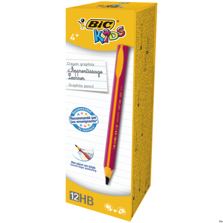Ołówek BIC Kids Evolution HB, różowy, bez gumki, 50% materiałów z recyklingu