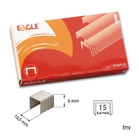 Zszywki Eagle 23/6 do 30 kartek, 1000 sztuk