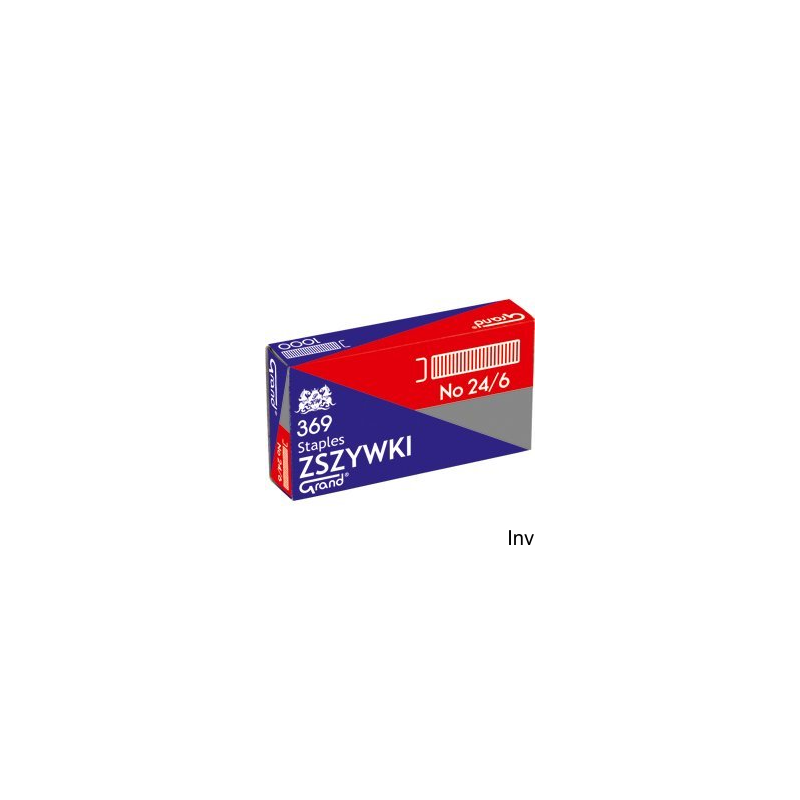Zszywki 24/6 GRAND 369 10 paczek x 1000sztuk 110-1388