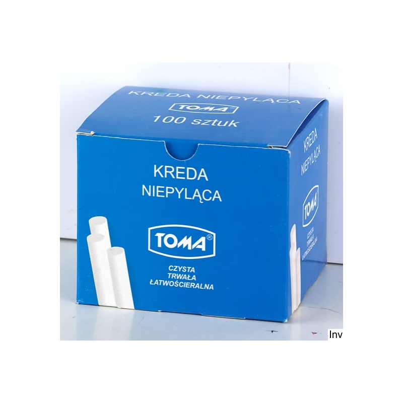 Kreda szkolna niepyląca biała 100 pałeczek Toma TO-80200
