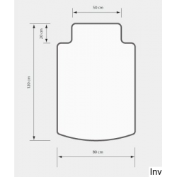 Mata pod krzesło Dotts 120x80/50 mm, miękka, ergonomiczna, do podłóg twardych, gładka powierzchnia, antyalergiczna