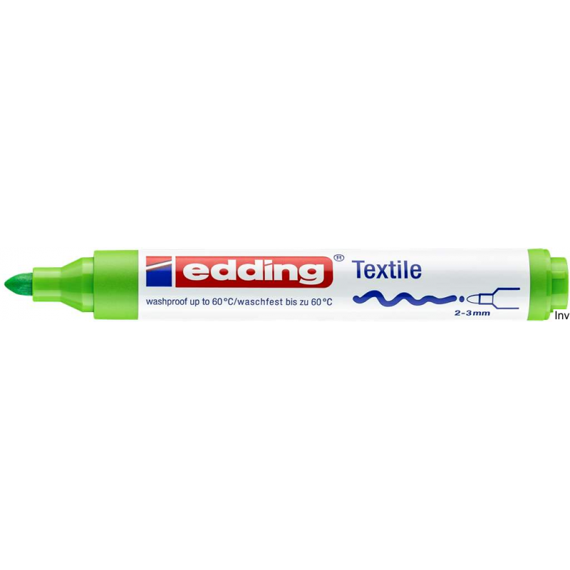 Marker do tkanin Edding 4500/011/JZI okrągła końcówka 3 mm jasny zielony