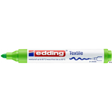 Marker do tkanin Edding 4500/011/JZI okrągła końcówka 3 mm jasny zielony