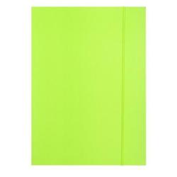 PAKIET Teczka z gumką OFFICE PRODUCTS, Fluo soft touch, karton/lakier, A4, 320gsm, 3-skrz., mix kolorów