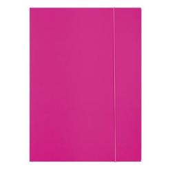 PAKIET Teczka z gumką OFFICE PRODUCTS, Fluo soft touch, karton/lakier, A4, 320gsm, 3-skrz., mix kolorów