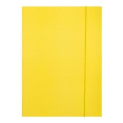 PAKIET Teczka z gumką OFFICE PRODUCTS, Fluo soft touch, karton/lakier, A4, 320gsm, 3-skrz., mix kolorów