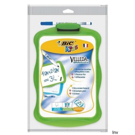 Tablica suchościeralna BIC Kids Velleda 30 x 20 cm z markerem i wymazywaczem, blister 1 sztuka