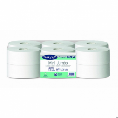 Papier toaletowy Bulky Soft Comfort mini jumbo 120 m biały 12 rolek ekologiczny